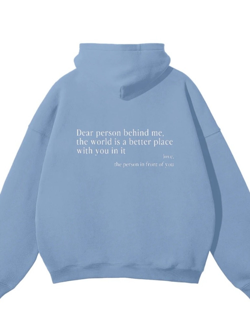You Are Enough Sky Blue Hoodie Sweatshirt - Picture 2 of 2